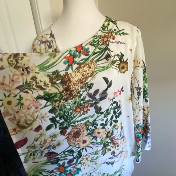 Aakaa Tropical Floral Beach Summer Vacation Coverup Kimono - Sz- S - Picture 5 of 15